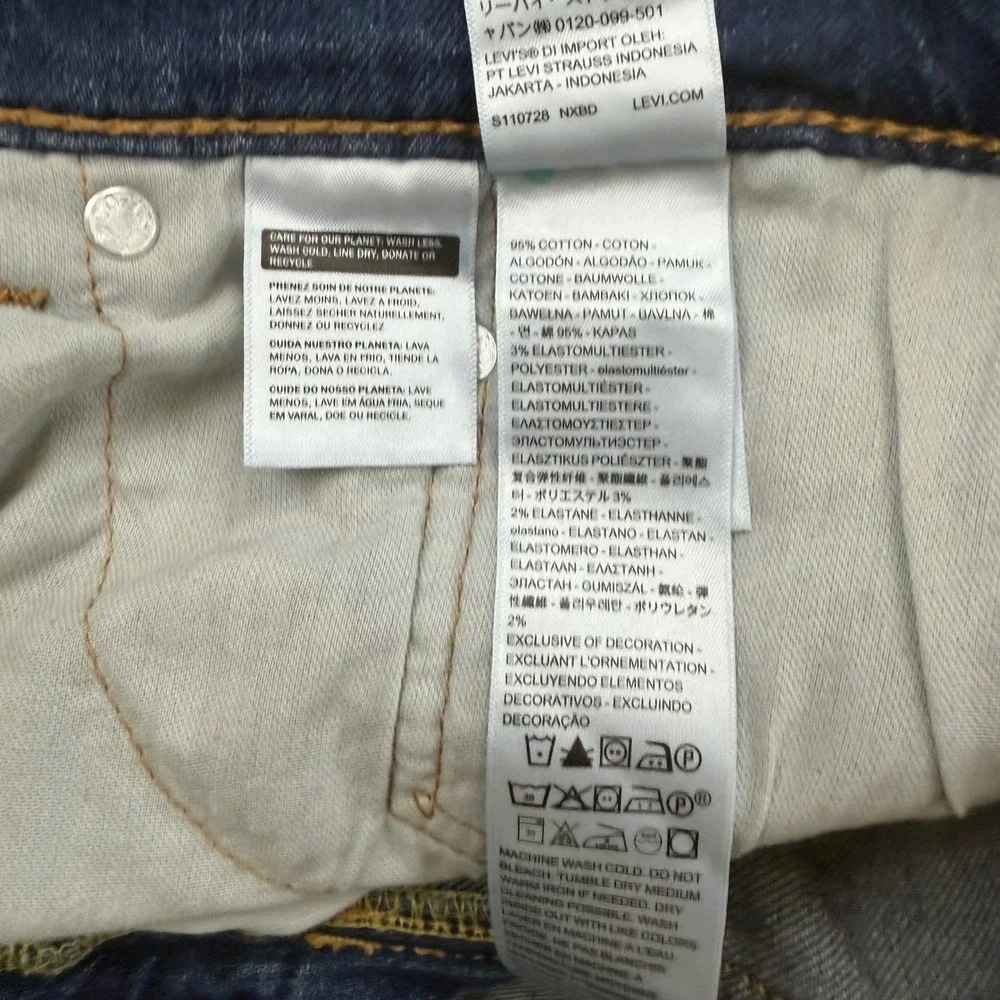 Levi's 505 Regular Fit Jeans Mens 40x32 Blue Straight‎ Leg Denim 00505-3172
